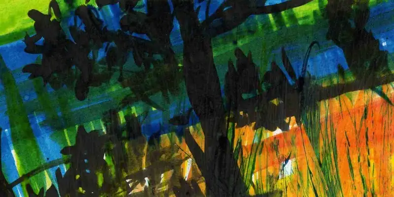 Crépuscule-lacustre – cartes postales artistiques de Florence Boutoulle, tirées d’une œuvre originale, proposées par Fébécréations.fr