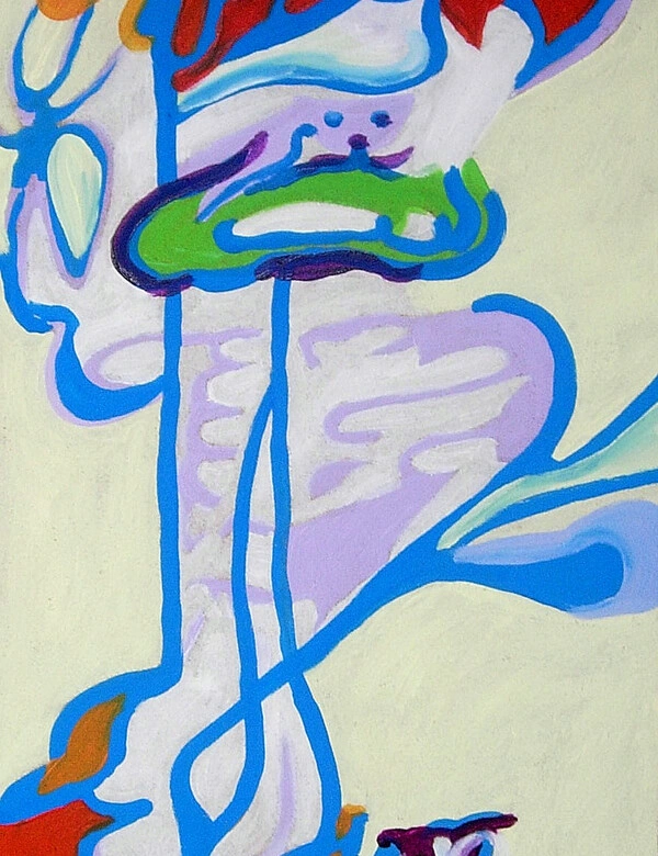 Peinture intitulée “Élévation”, acrylique sur isorel, format 33x80 cm – artiste Florence Boutoulle – FébéCréations.fr