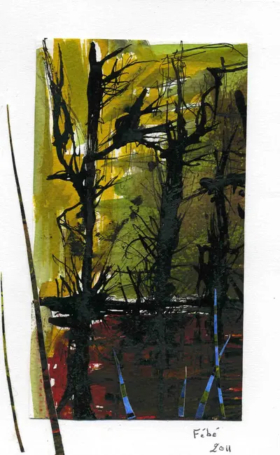 Cartes postales - Etreinte Nocturne - réalisée par Florence Boutoulle -Fébécréations.fr