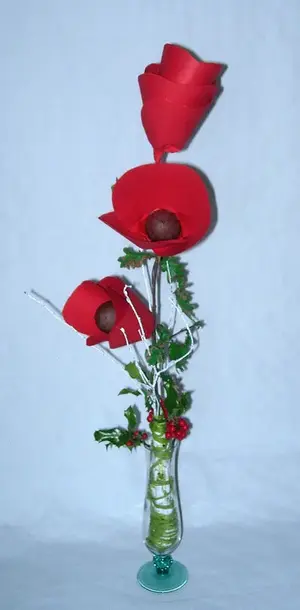 Fleur de pavot – composition florale artistiques de Florence Boutoulle, tirées d’une œuvre originale, proposées par Fébécréations.fr