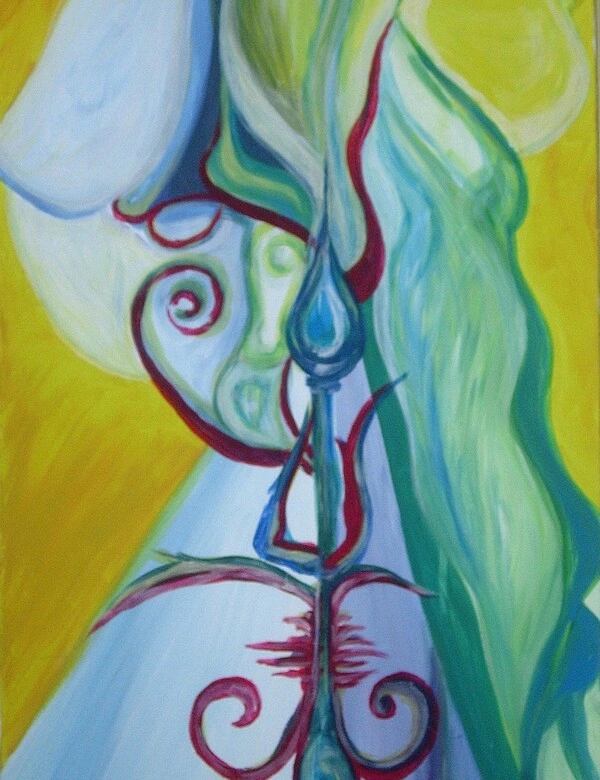 Peinture intitulée “Magie”, format 40x80 cm – artiste Florence Boutoulle – Fébécréations.fr