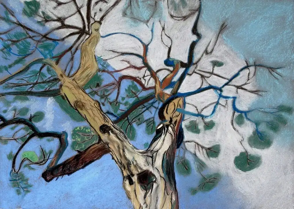 Œuvre intitulée ‘Printemps’, réalisée au pastel sec, format 30x40 cm – artiste Florence Boutoulle – Fébécréations.fr