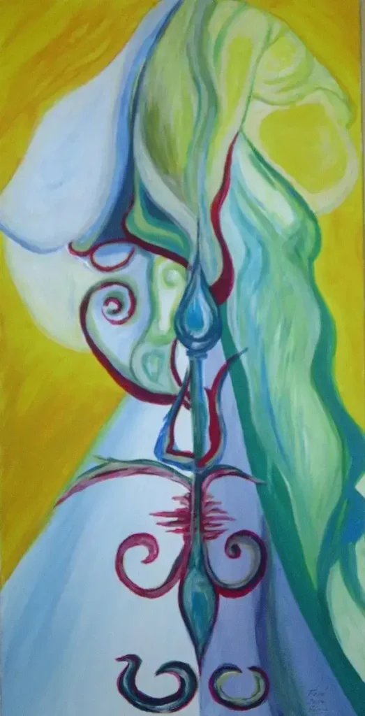 Magie-Tableau acrylique 40x80 cm sur toile par Florence Boutoulle