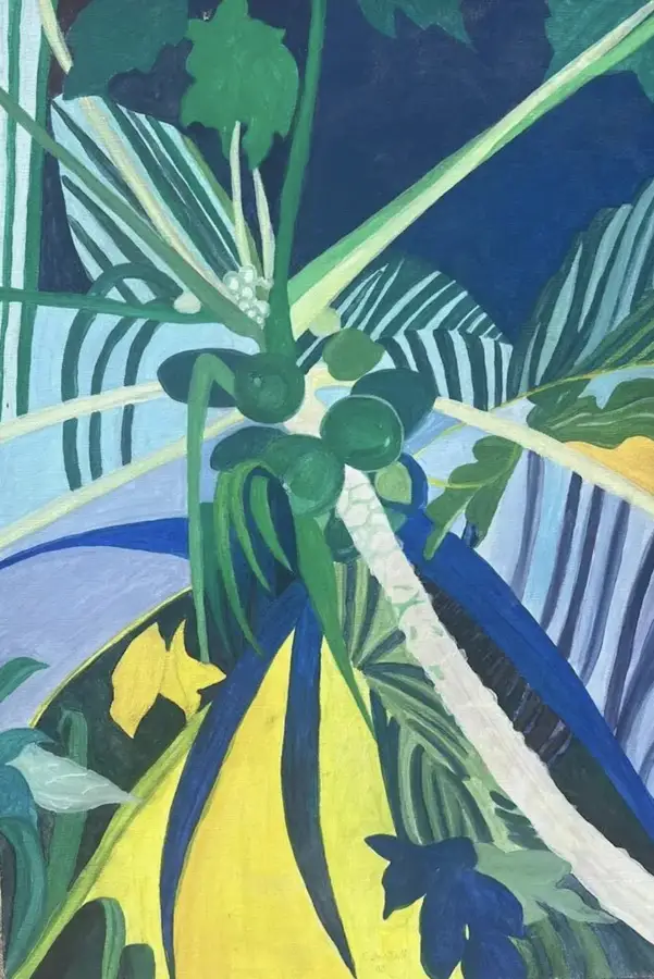 Île 2 – Tableau acrylique 38x46 cm sur toile par Florence Boutoulle